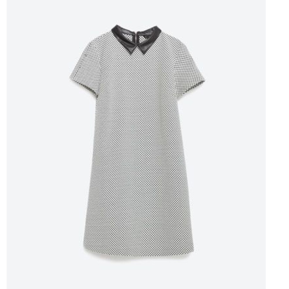 NWOT Zara houndstooth Peter pan collar dress - Picture 4 of 8
